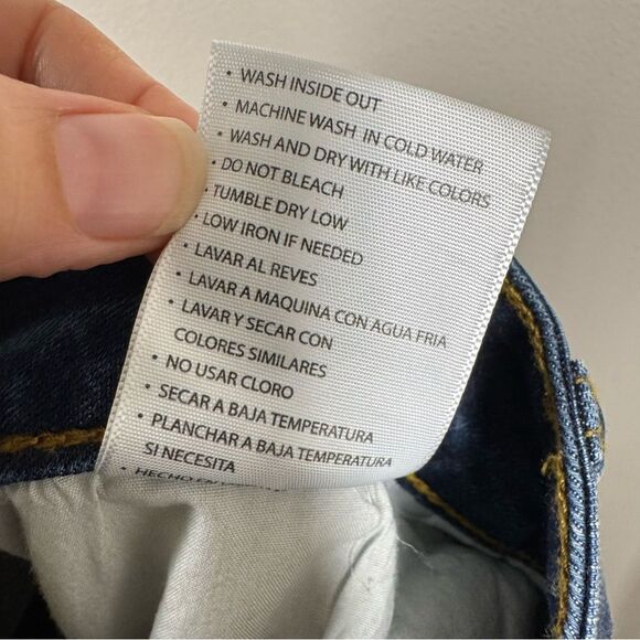 KanCan Destructed Cuffed Skinny Jeans Medium Wash Stretch Denim Plus Size 24 - Picture 10 of 10